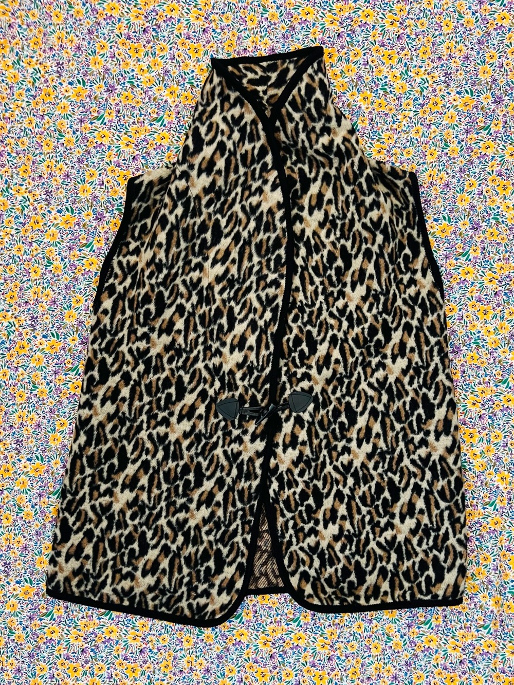Leopard Print Faux Fur Vest